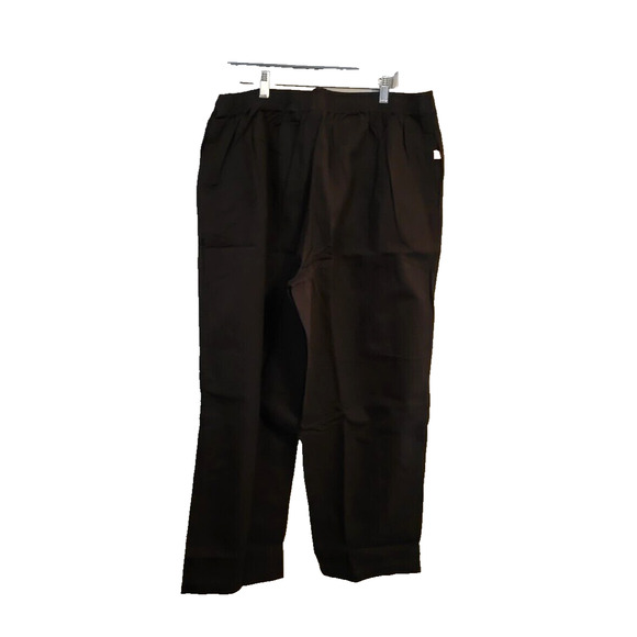 Woman Within Brown Straight Leg Classic High Rise Pull On Pants Womans Size 22WP - Picture 2 of 4